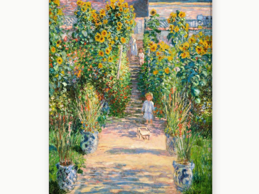 Sunflower Garden Steps canvas