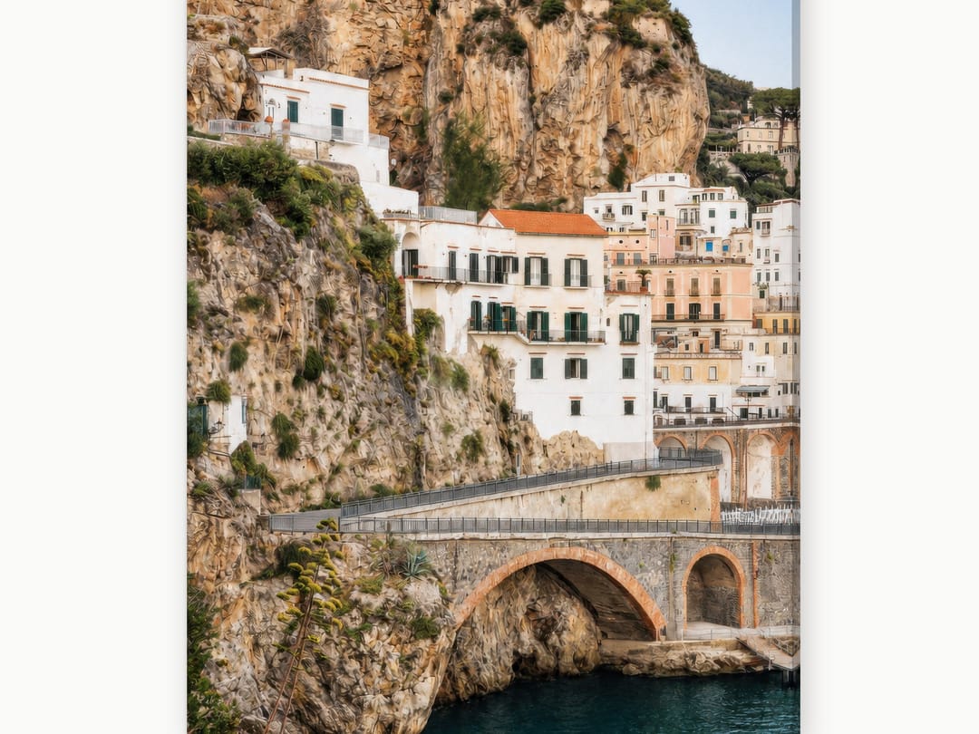 Green Shutter Cliffside canvas