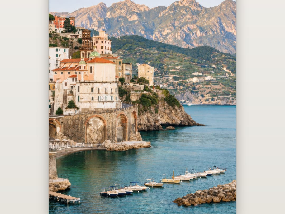 Majolica Dome Cove poster