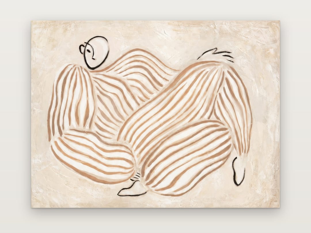 Folded in Caramel Stripes poster