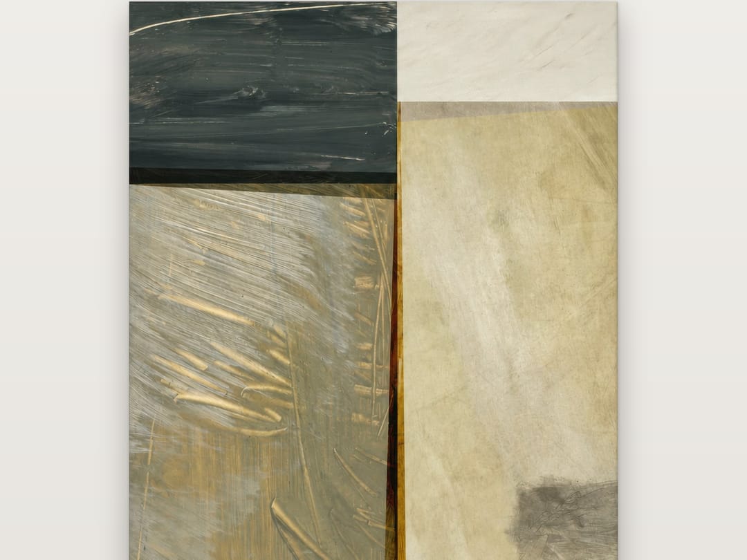 Charcoal and Wheat Panels poster