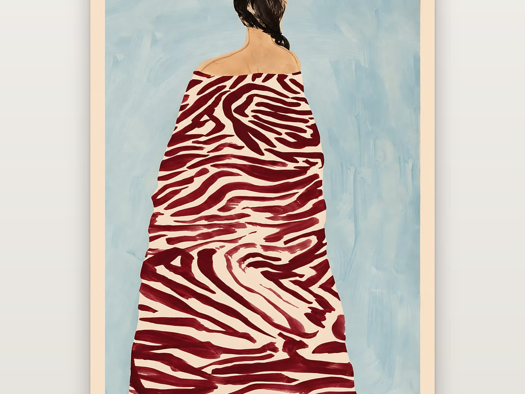Wrapped in Oxblood Stripes poster