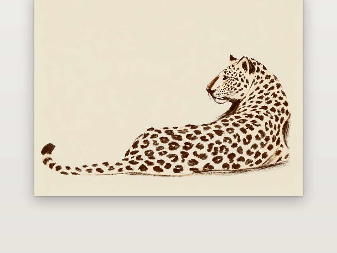Leopard Looking Back poster