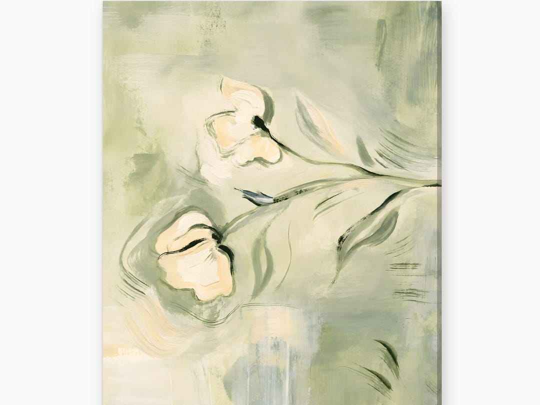 Sage Mist Poppies canvas