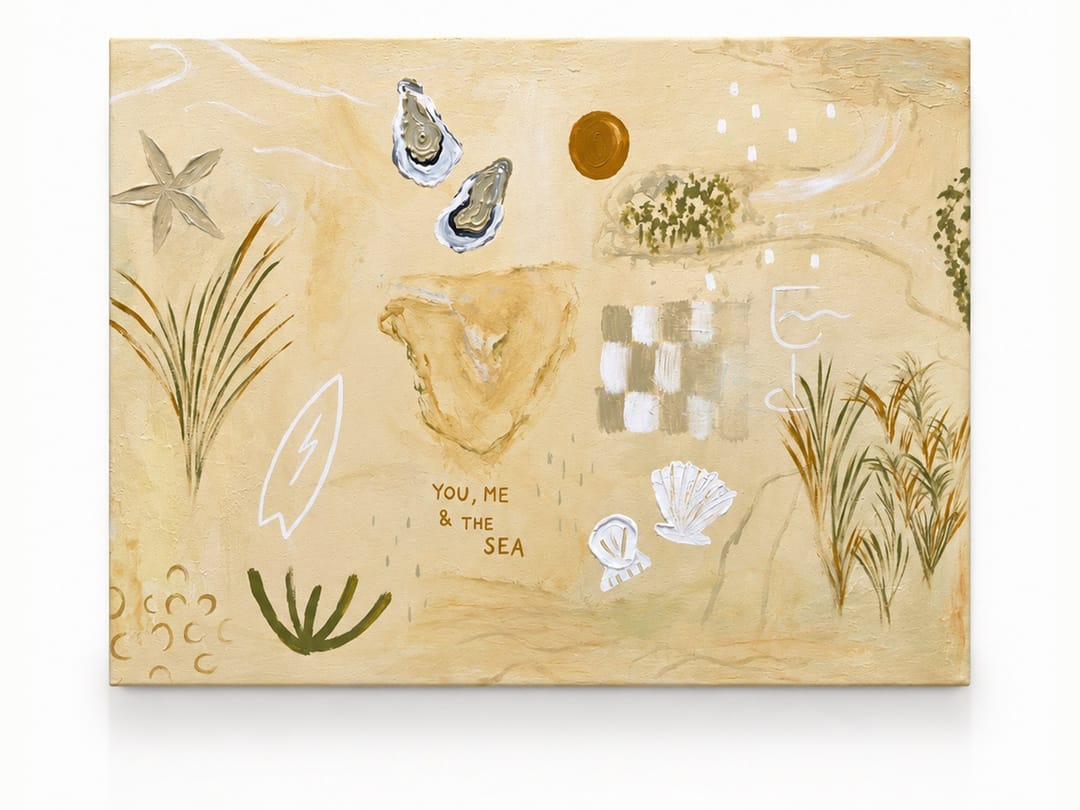Oysters and Sea Grass canvas