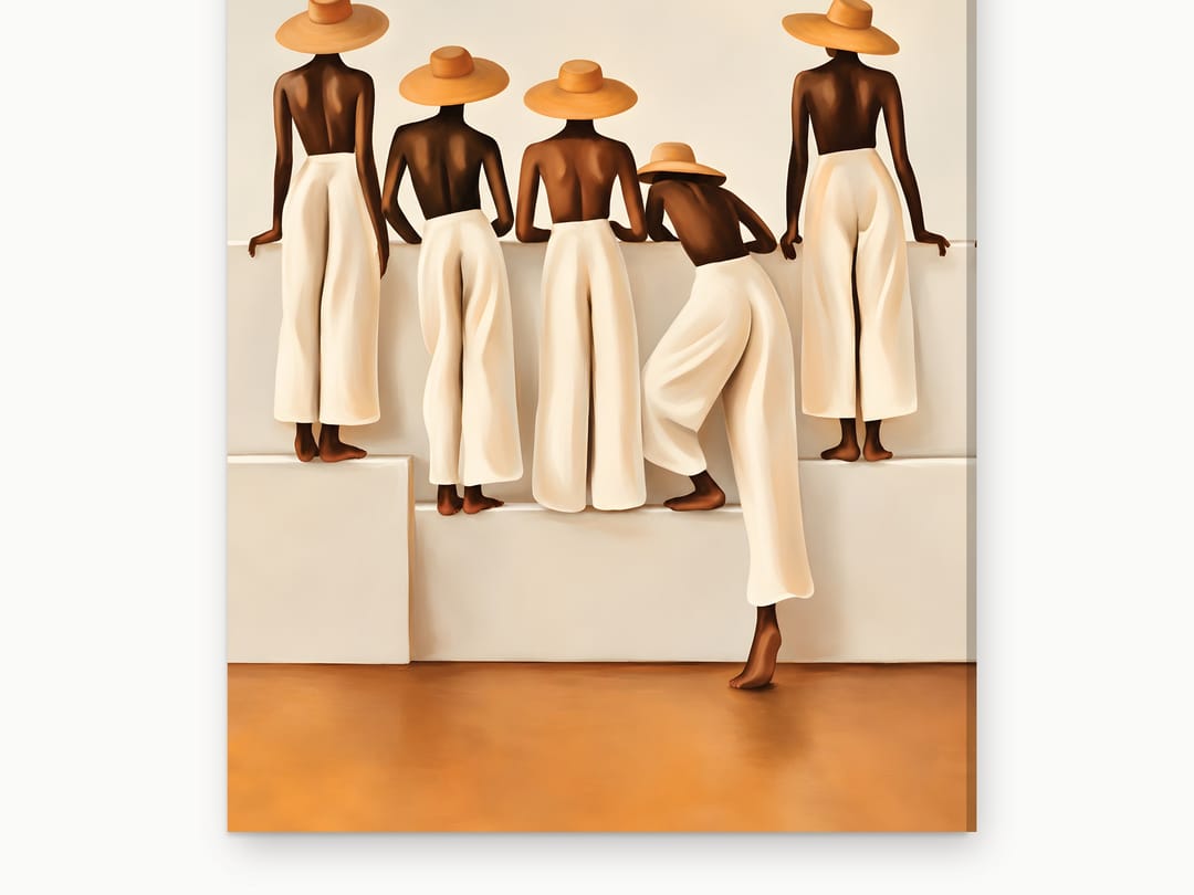 Five Straw Hats canvas