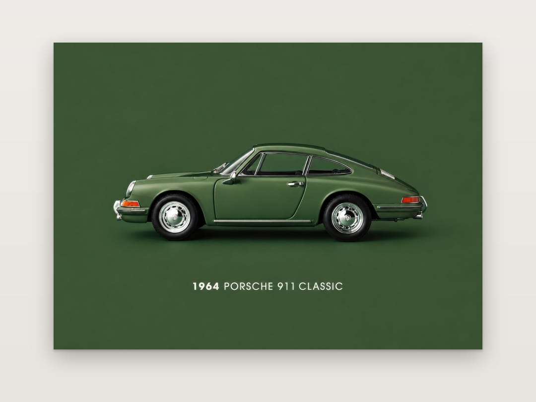 Olive Green Sixties Coupe poster