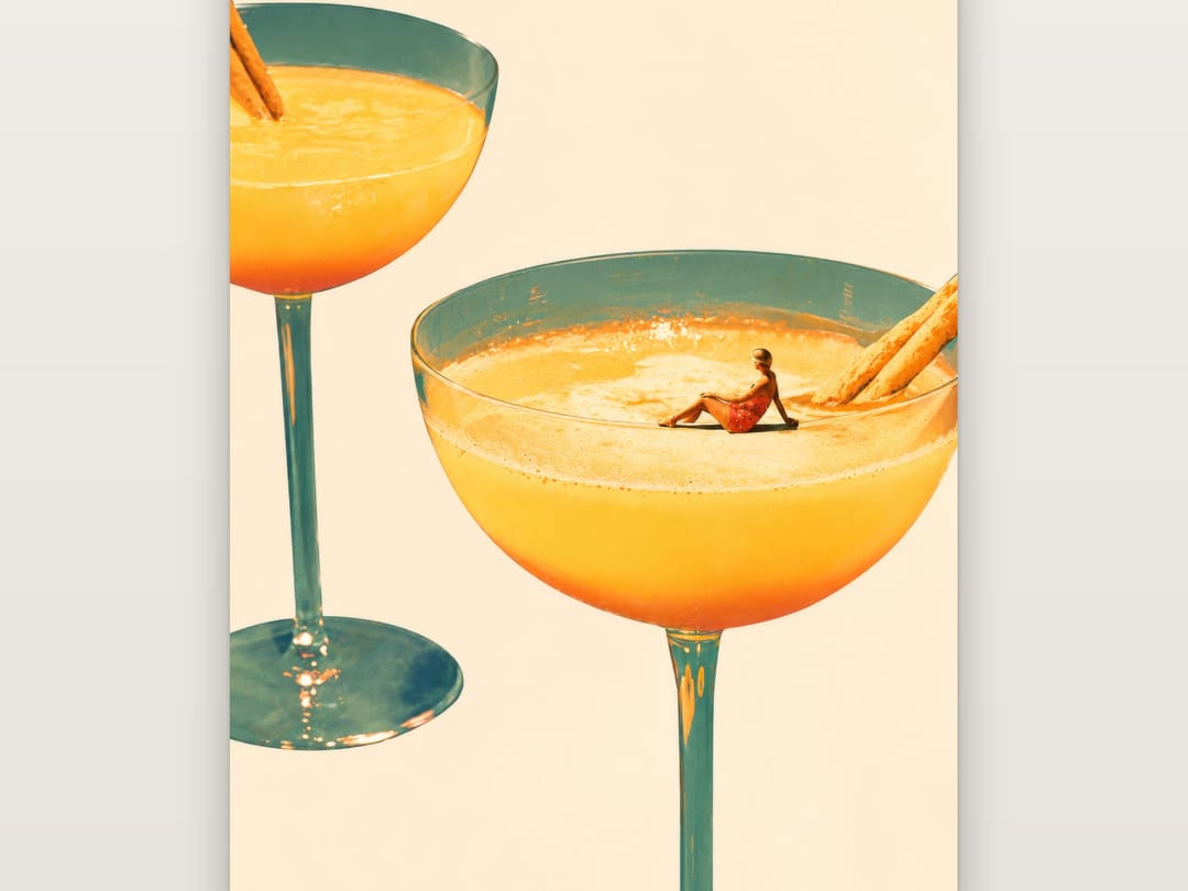 Sunbathing on a Cocktail poster
