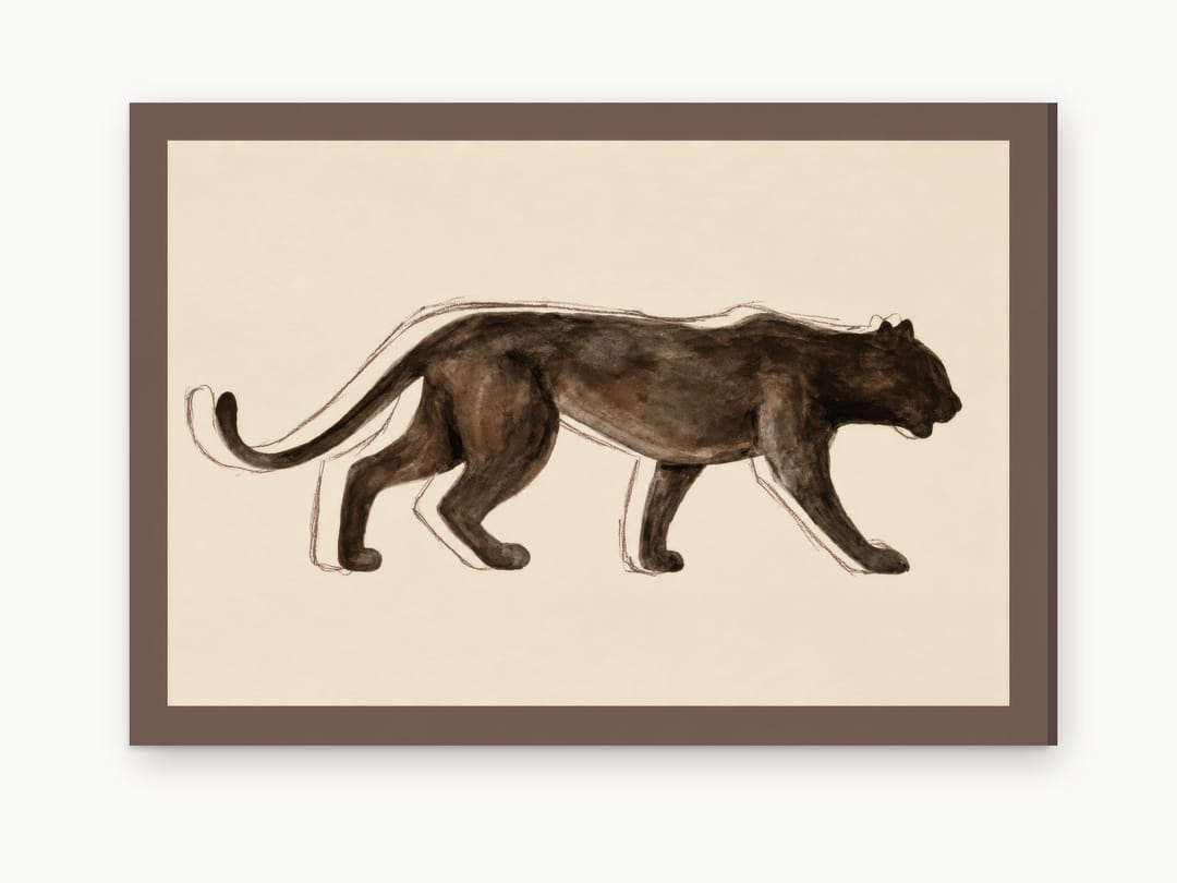 Panther Mid-Stride canvas