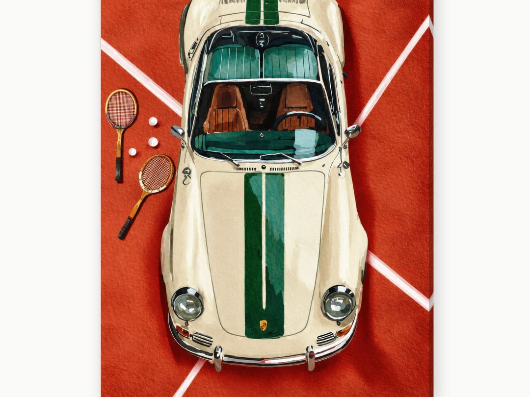 Racing Stripes on Clay canvas