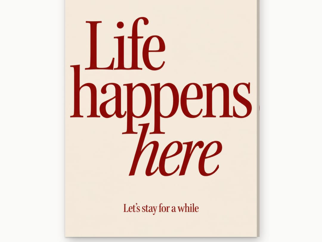 Life Happens Here canvas