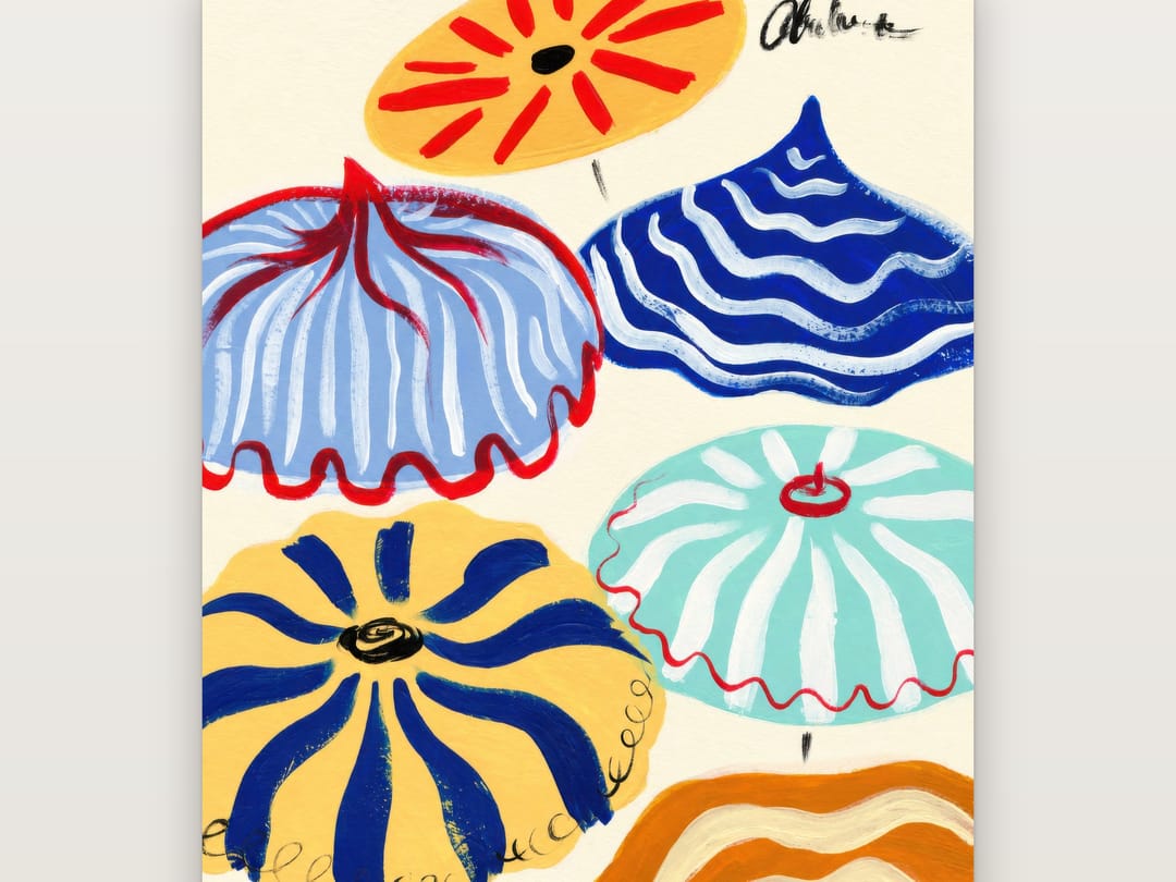 Ruffled Parasols from Above poster