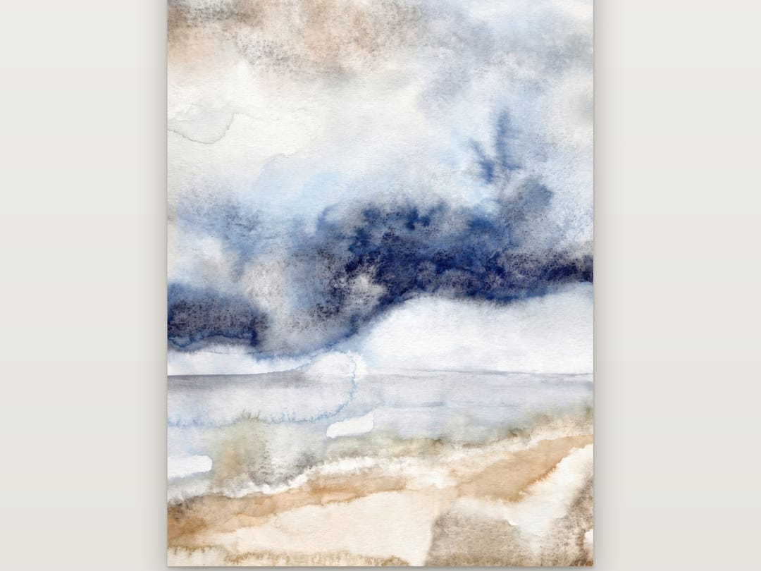 Indigo Squall over Dunes poster