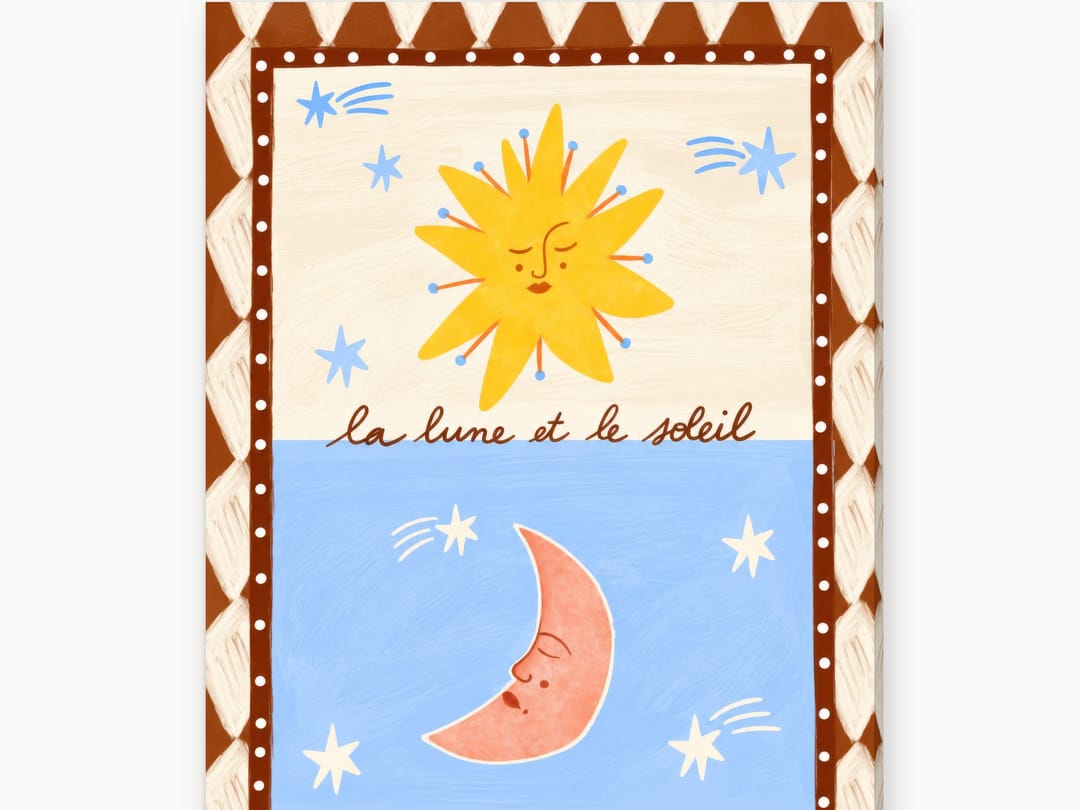 Sun Above, Moon Below canvas