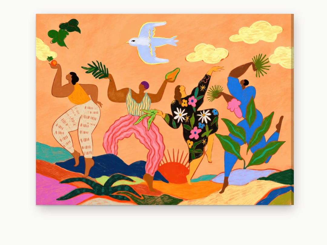 Barefoot on Painted Hills canvas