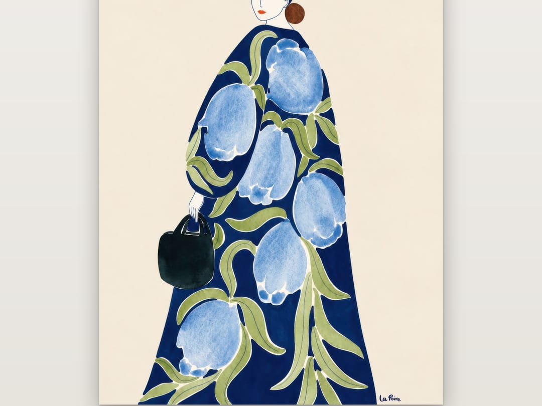 Coat of Blue Tulips poster