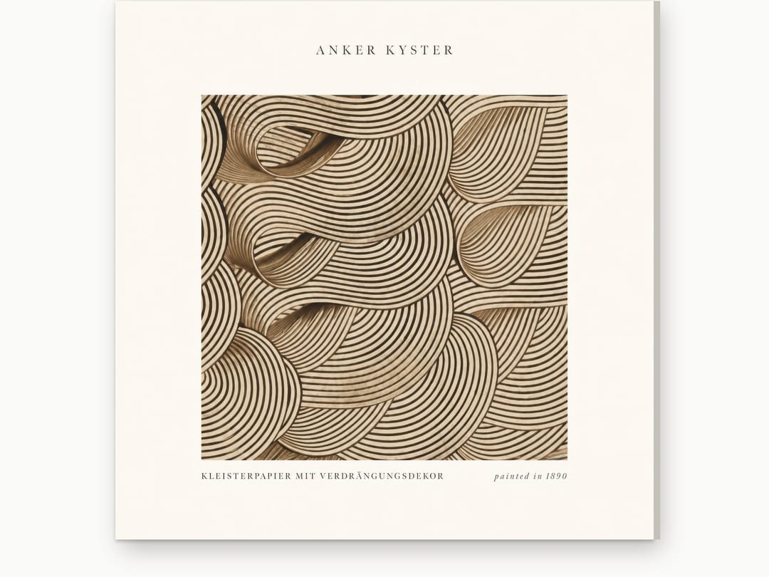 Sepia Ribbon Swirls canvas