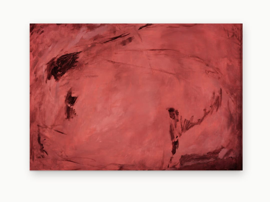Coral and Oxblood Study canvas