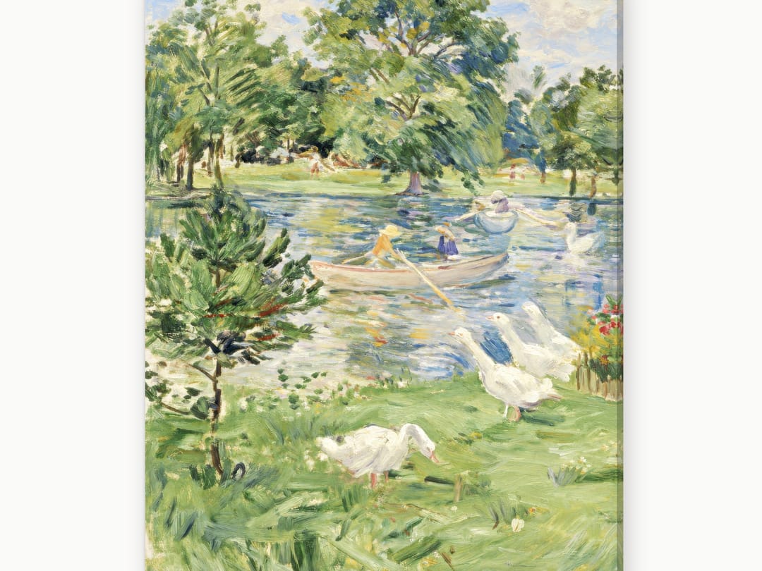Boating Lake Geese canvas