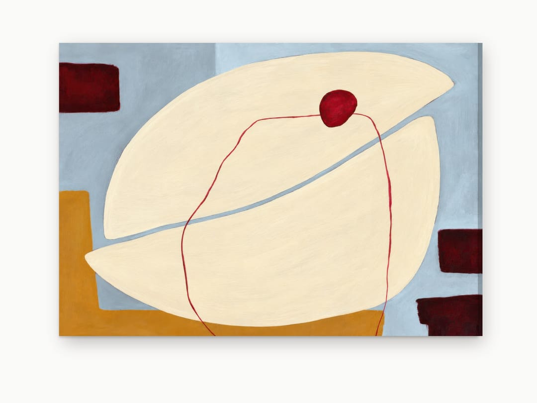 Red Thread Seedpod canvas