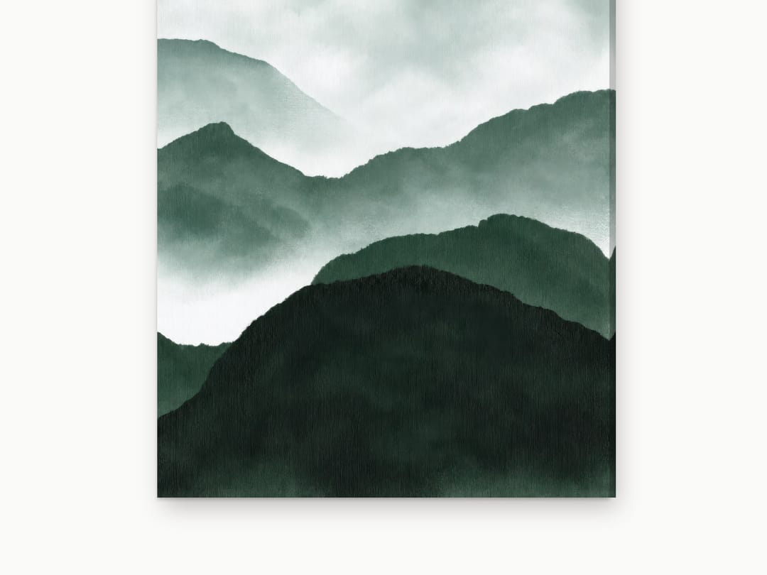 Bottle Green Fog Ridges canvas