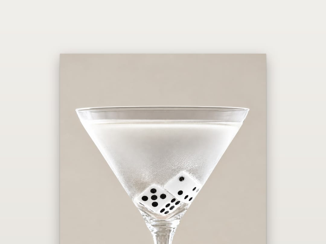 Lucky Roll Martini poster