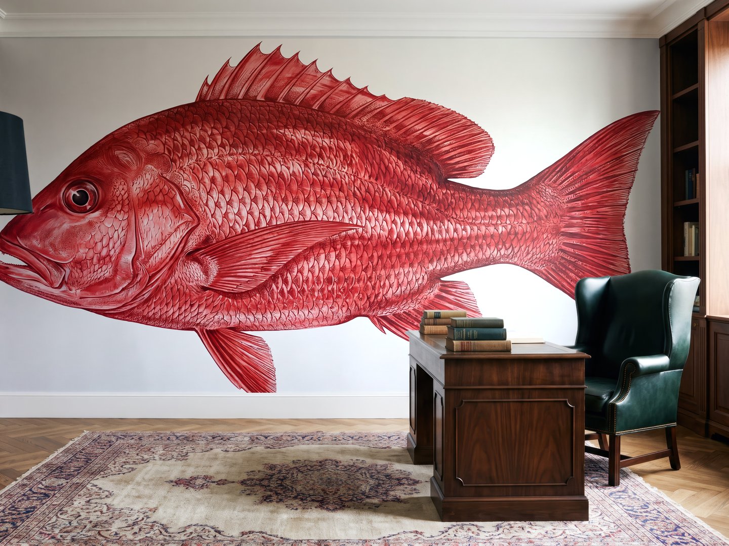 Linen Current mural