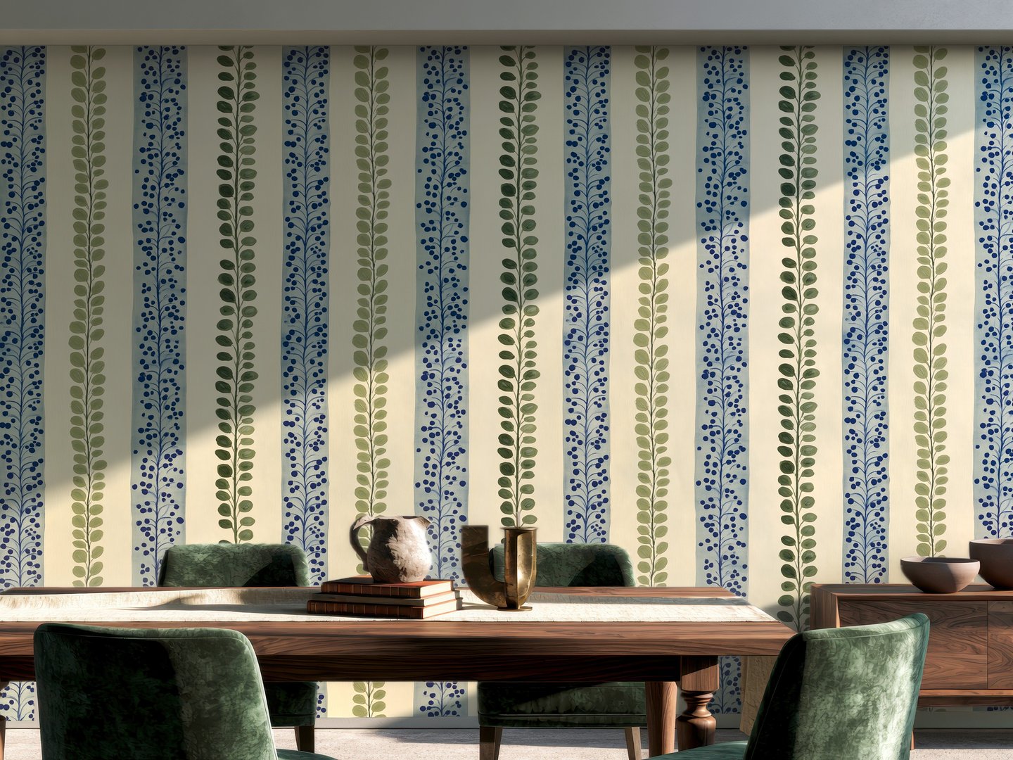 Denim Ticking Stripe wallpaper