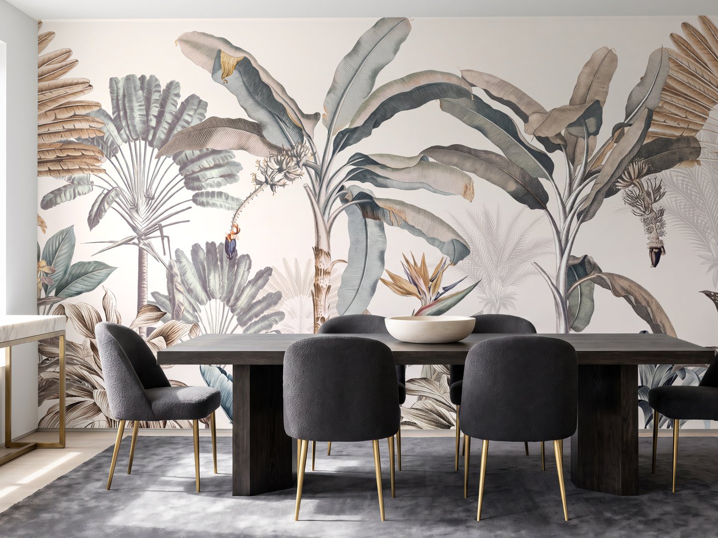 Gedecktes Bananenblatt mural