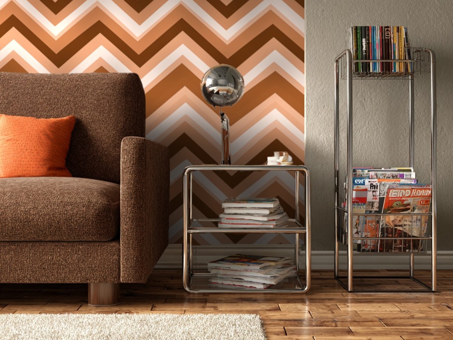 Retro Zigzag Earth wallpaper
