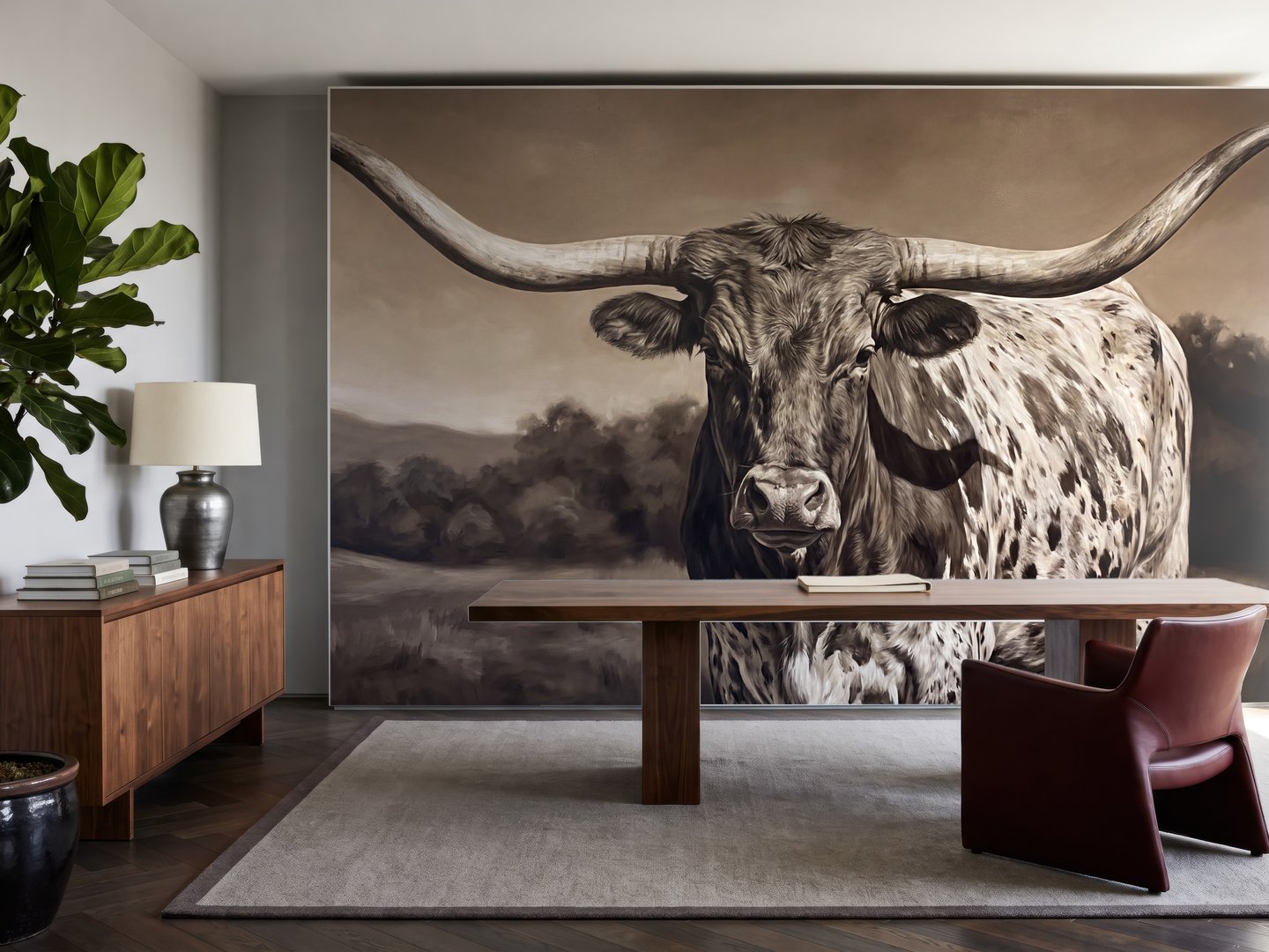 Longhorn Reverie mural