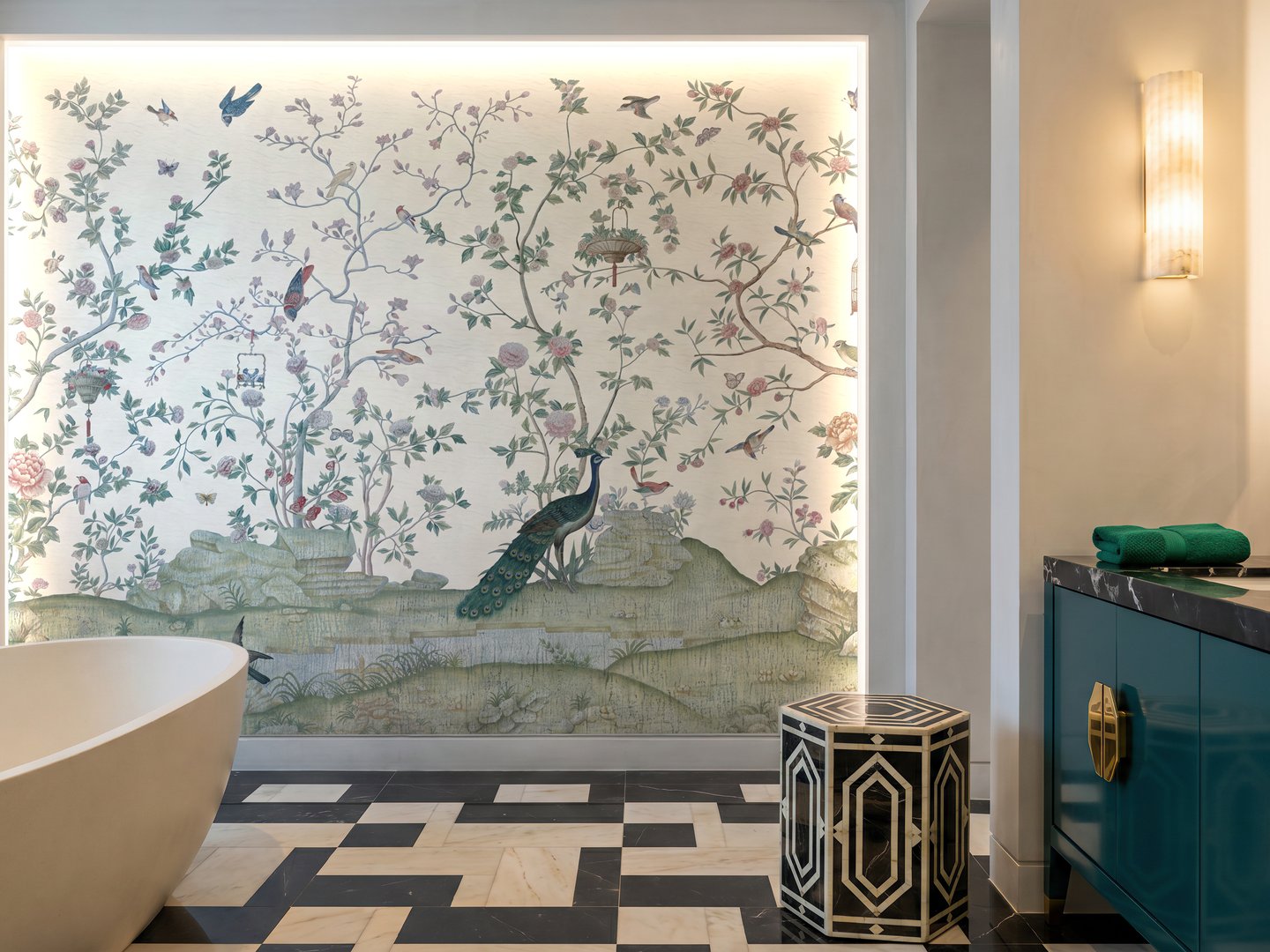 Peacock Reverie mural