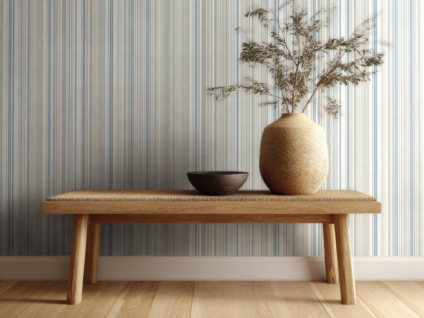 Pale Pinstripe Grey wallpaper