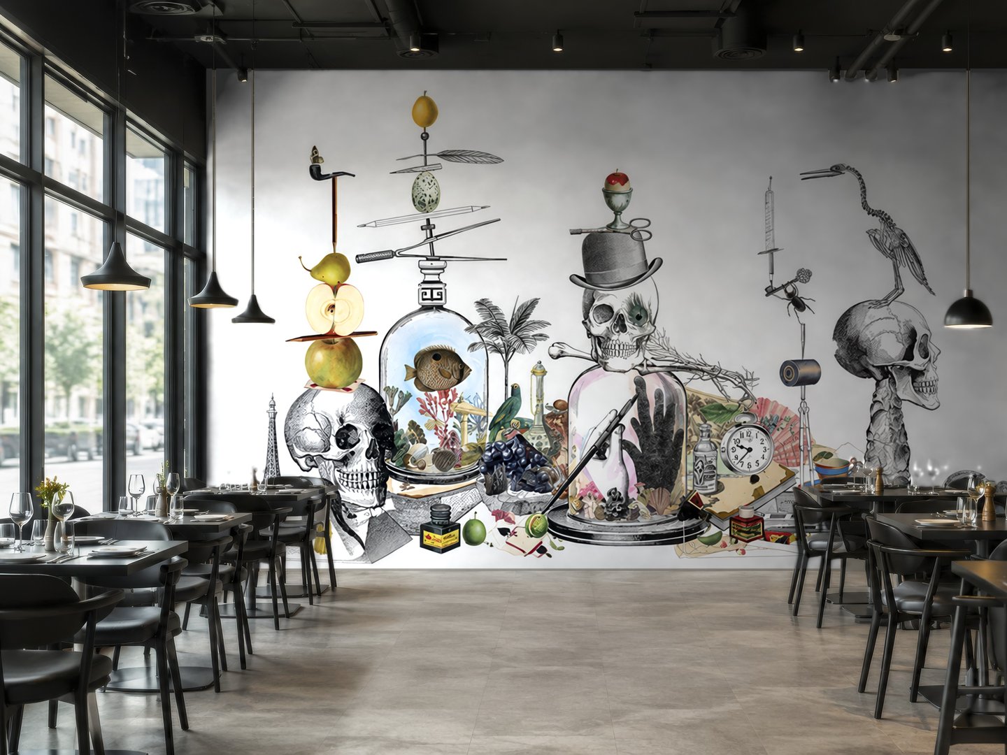 Lacquer Menagerie mural