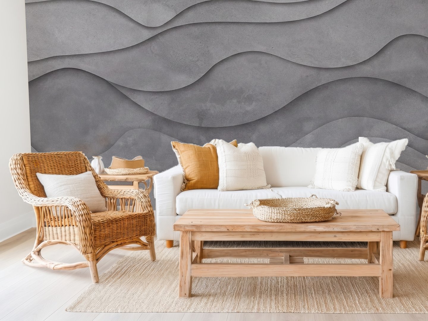 Slate Undulation mural