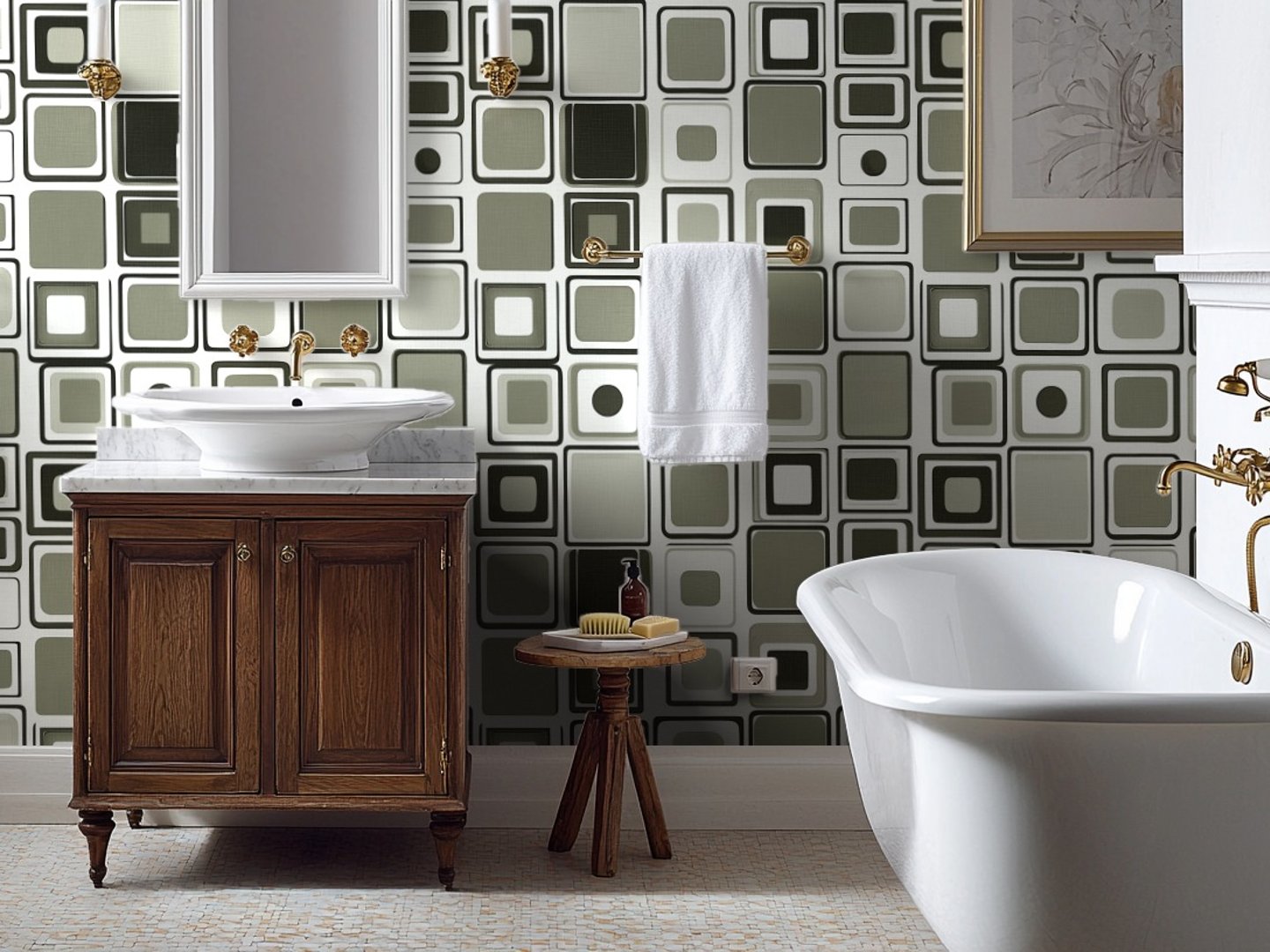 Retro-Quadrate wallpaper