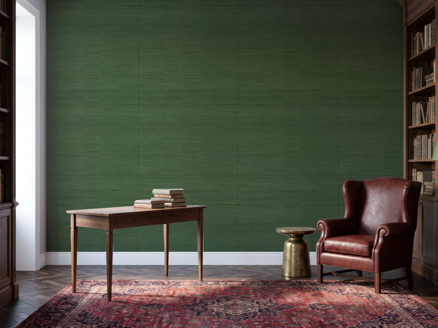 Deep Teal Linen wallpaper