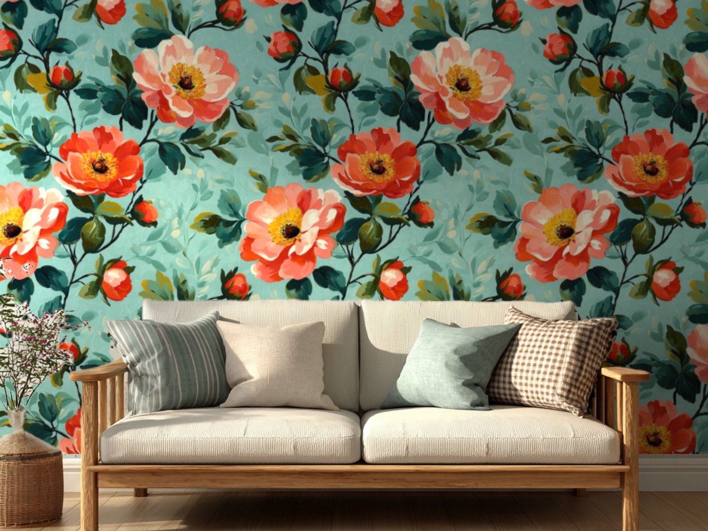 Coral Bloom Harmony wallpaper