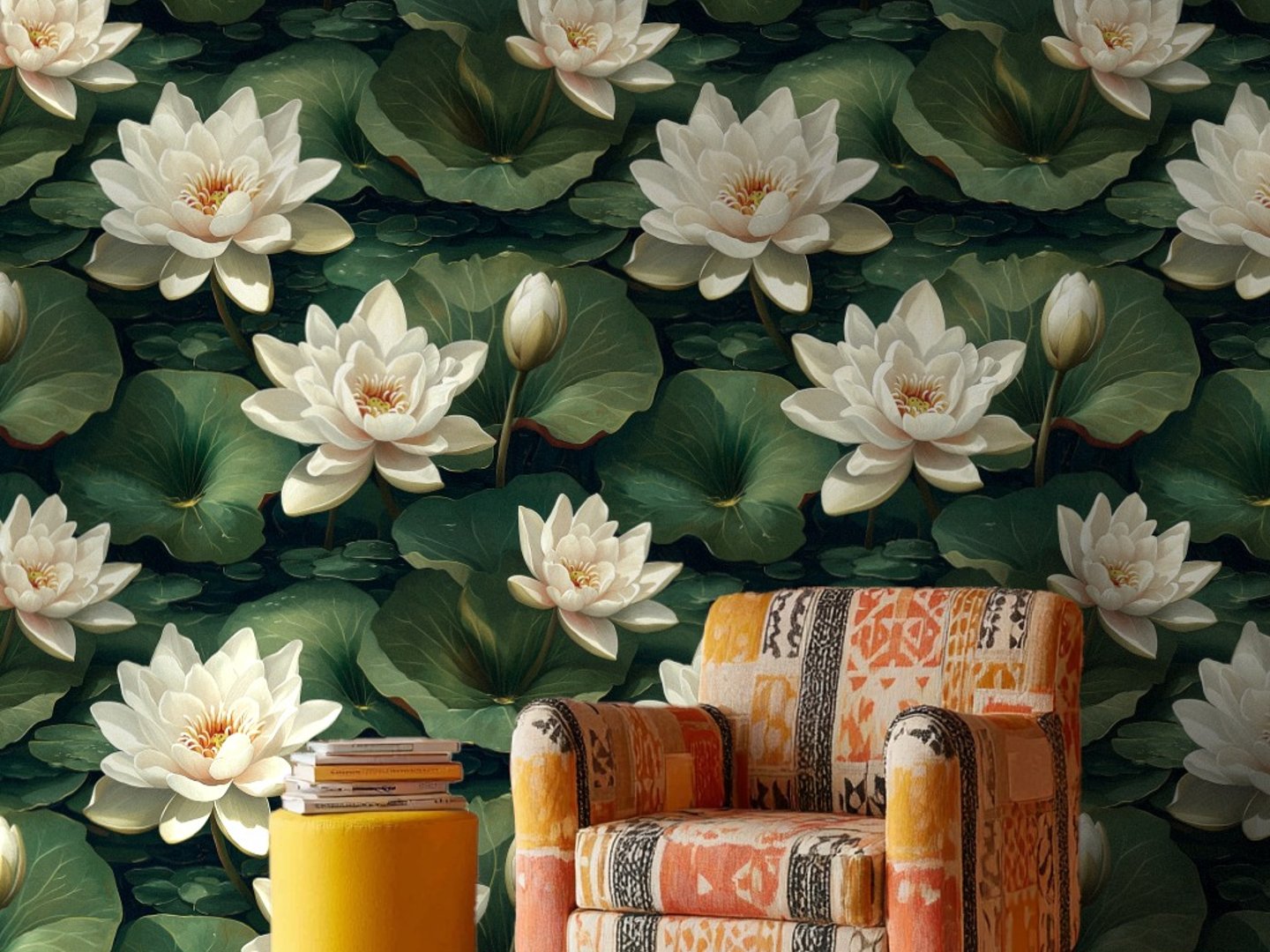 Tranquil Waterlilies wallpaper