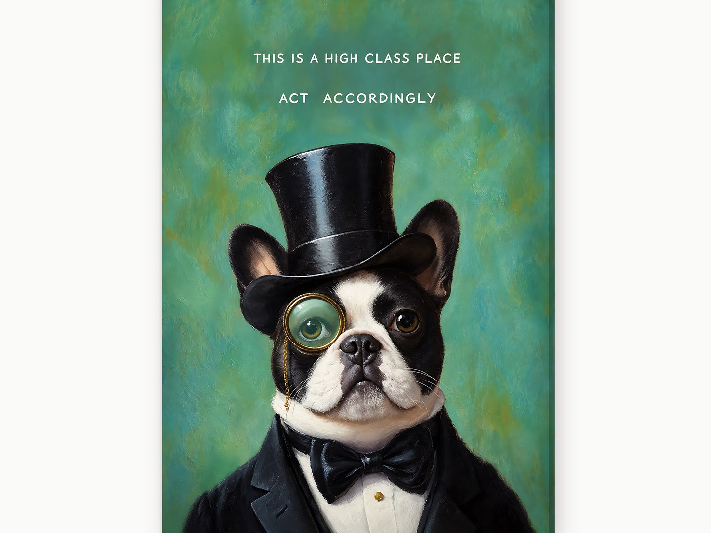 Top Hat and Monocle canvas