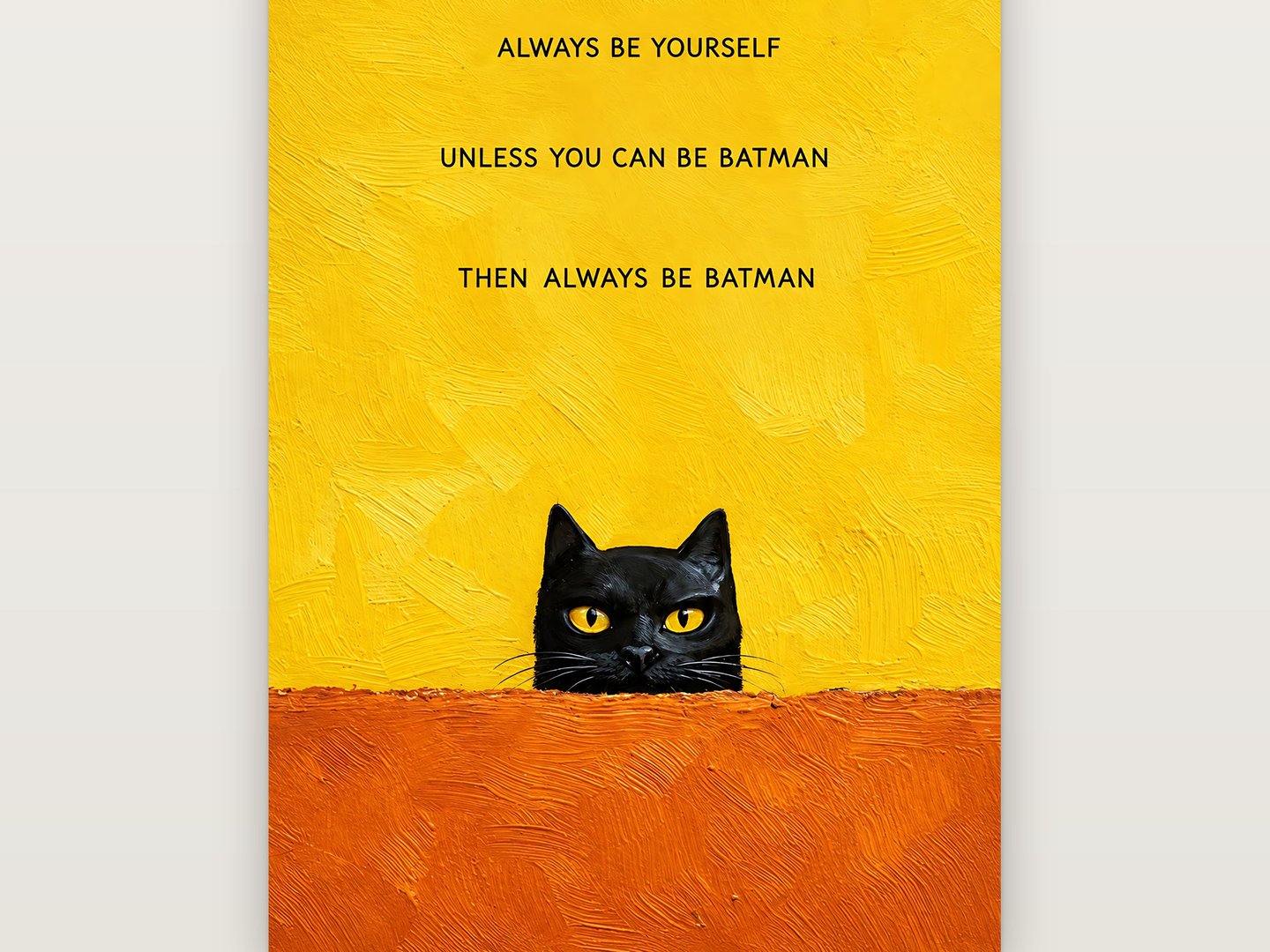Black Cat Peekaboo poster