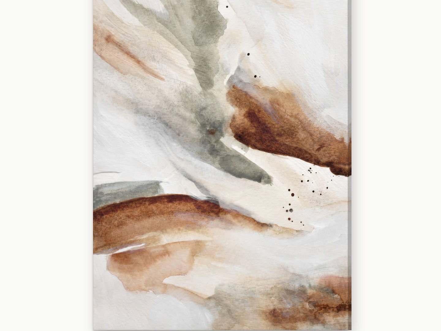 Sienna and Sage Plumes canvas