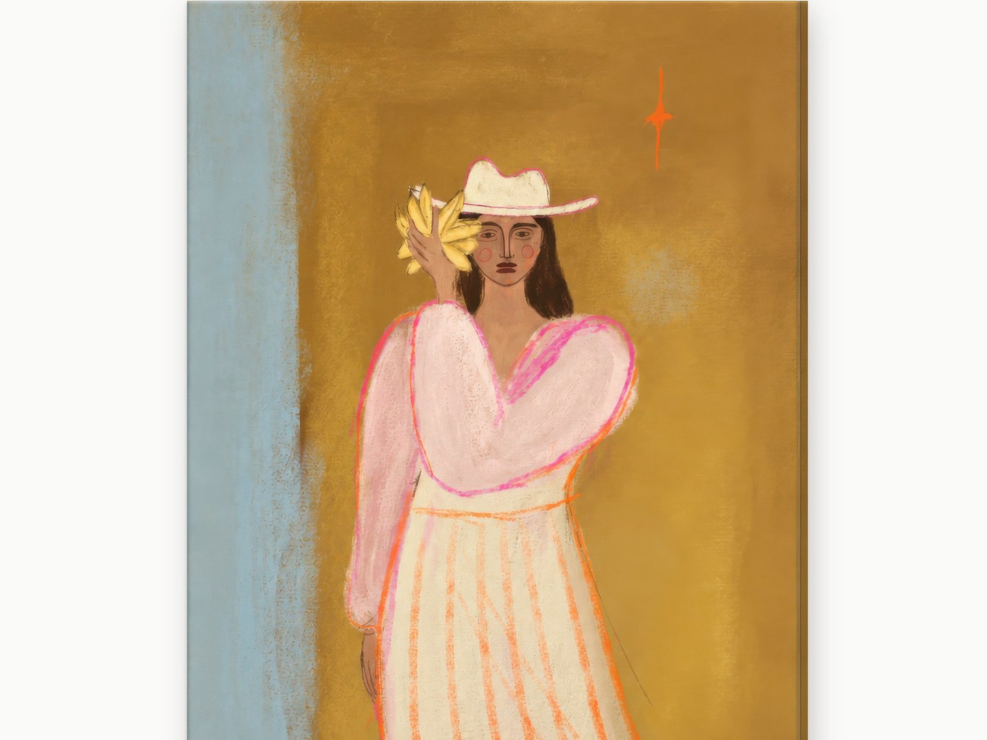 Bananas Under the Brim canvas