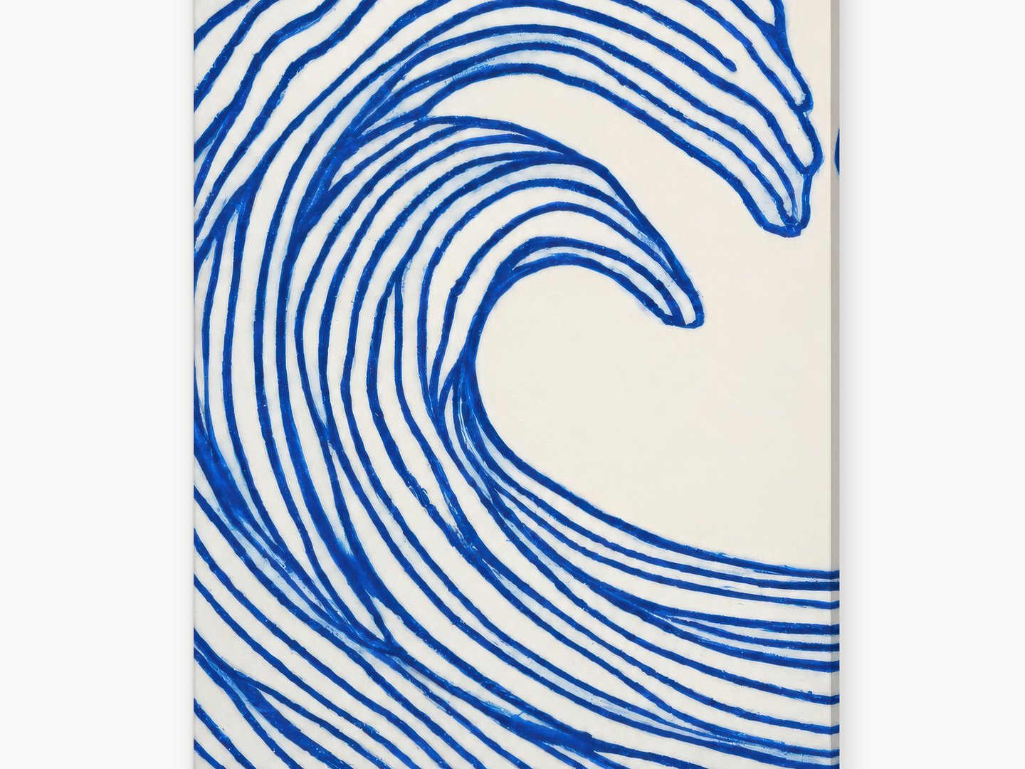 Cobalt Crest Lines canvas
