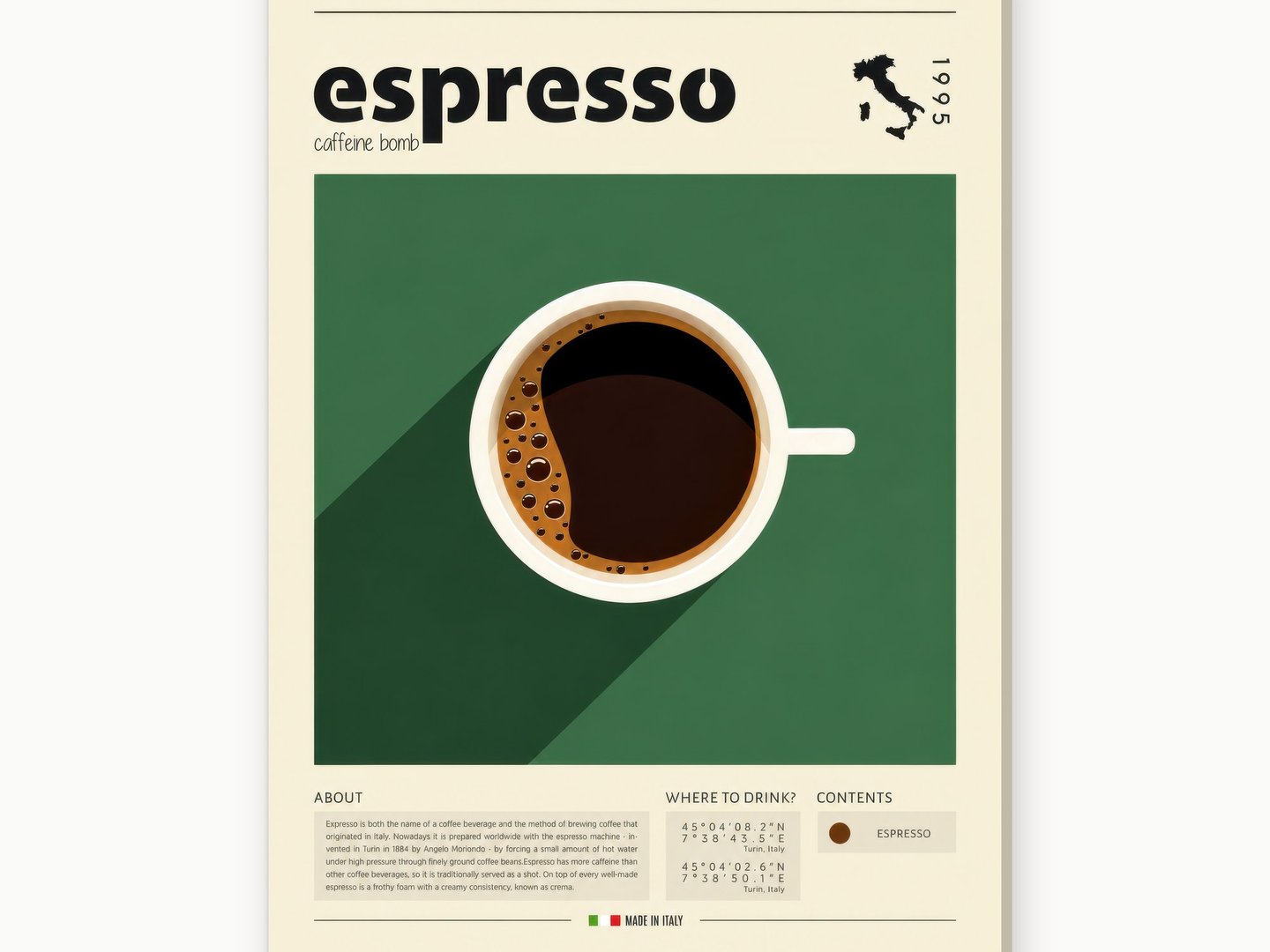 Caffeine Bomb Espresso canvas