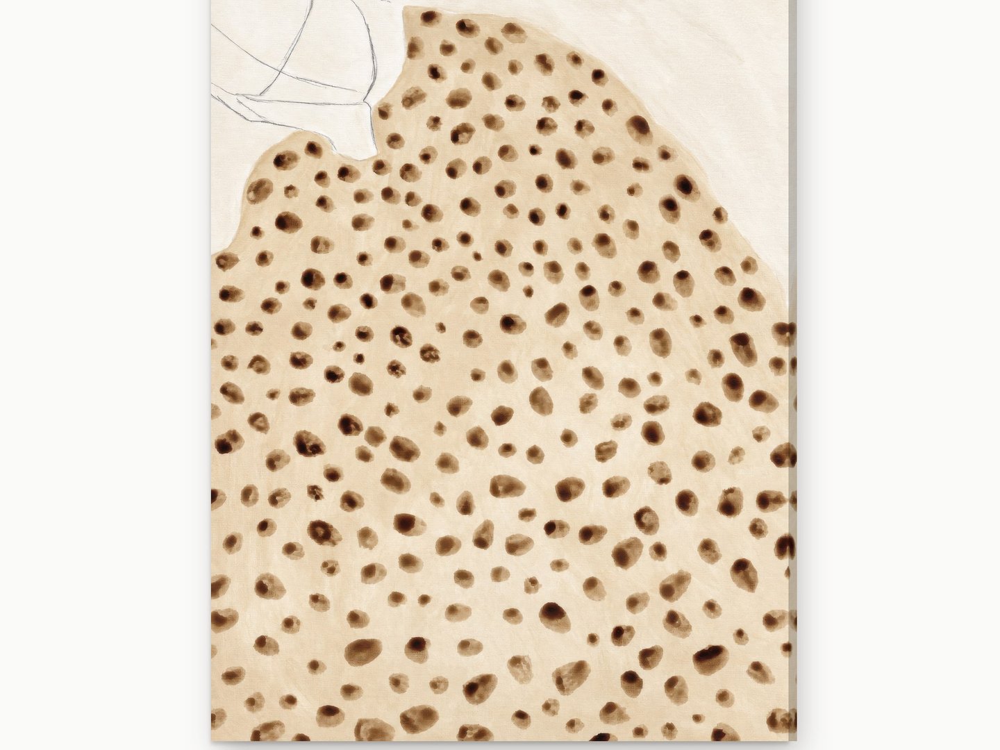 Cheetah Coat Sketch canvas