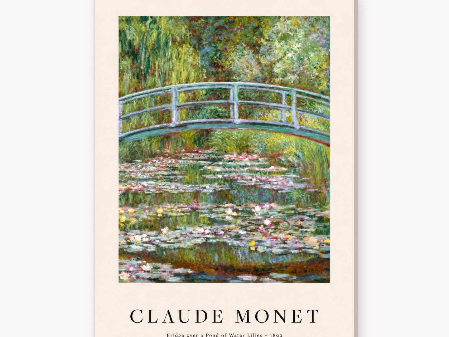 Green Footbridge Over Lilies canvas