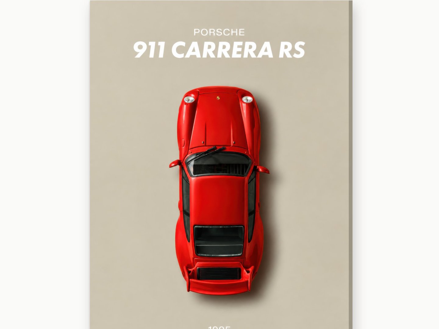 Red Coupe Overhead canvas