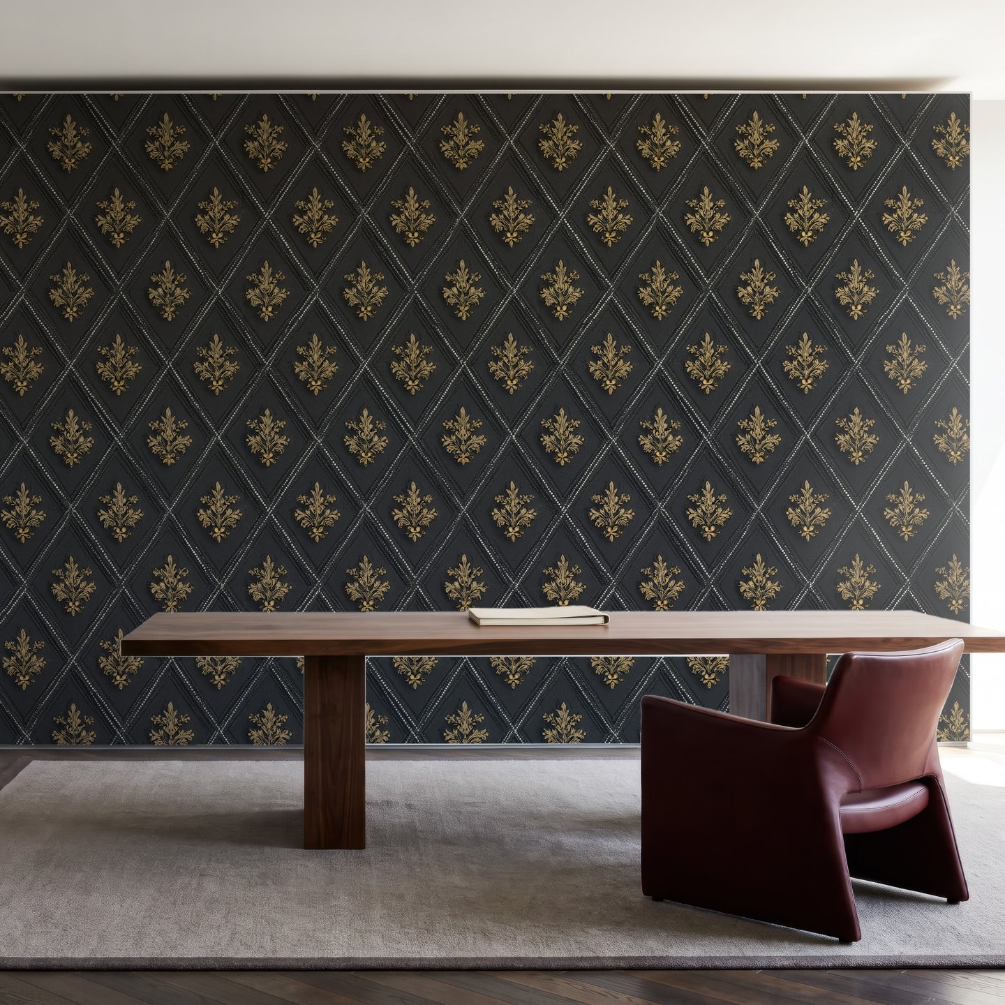 Charcoal Gilt Diamond wallpaper