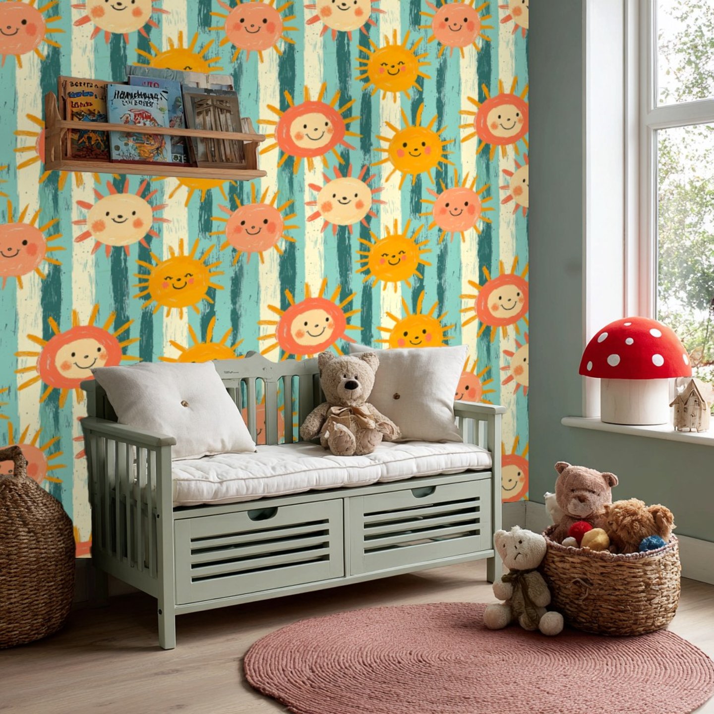 Sunny Stripes Delight wallpaper